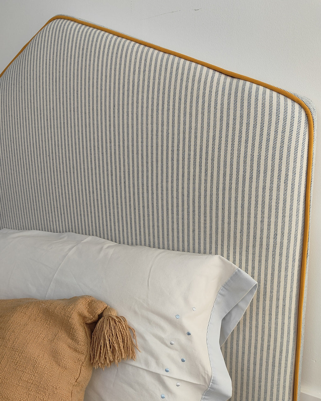 Cabecero Individual Teleno Rayas Azul