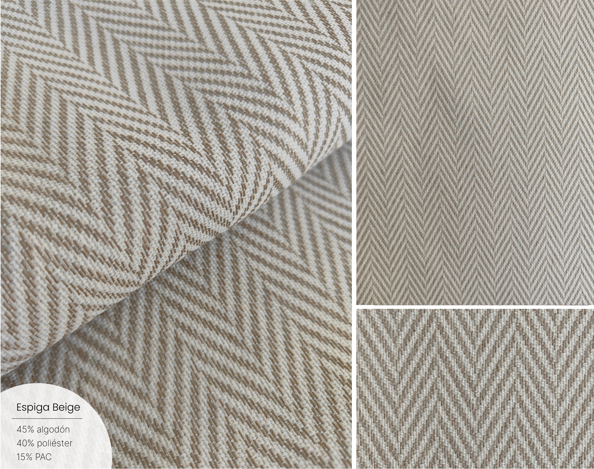 Tela frontal: Espiga Beige