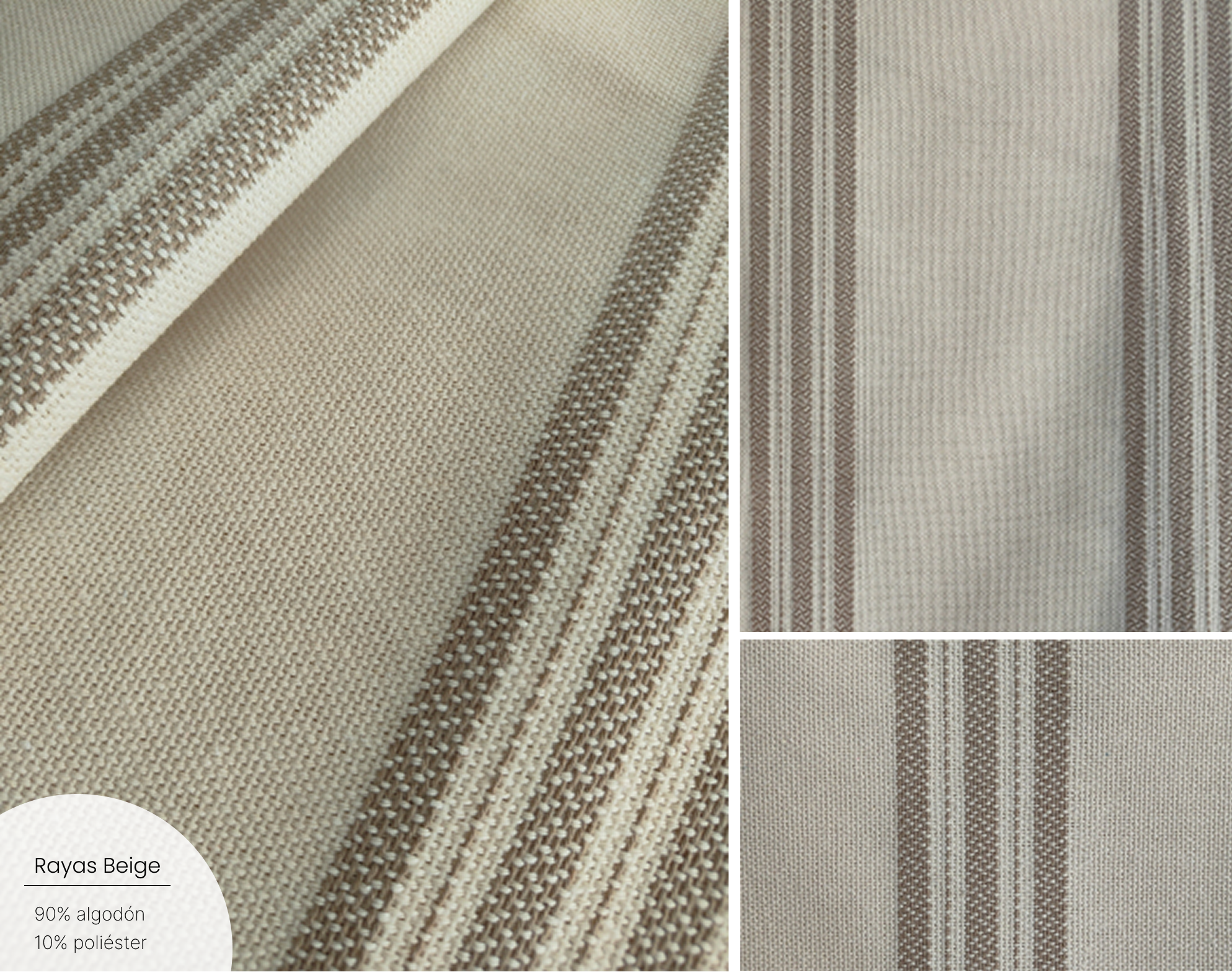 Tela frontal: Rayas Beige