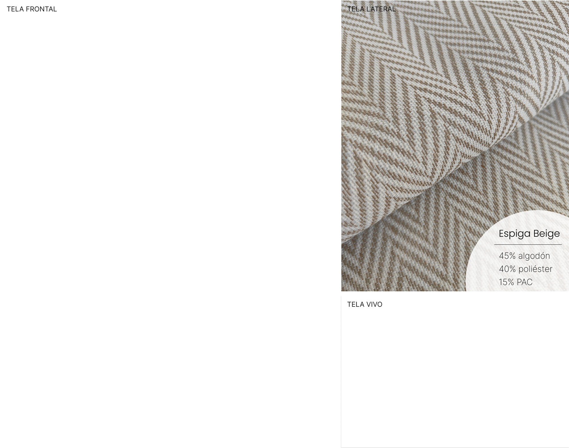 Tela lateral: Espiga Beige