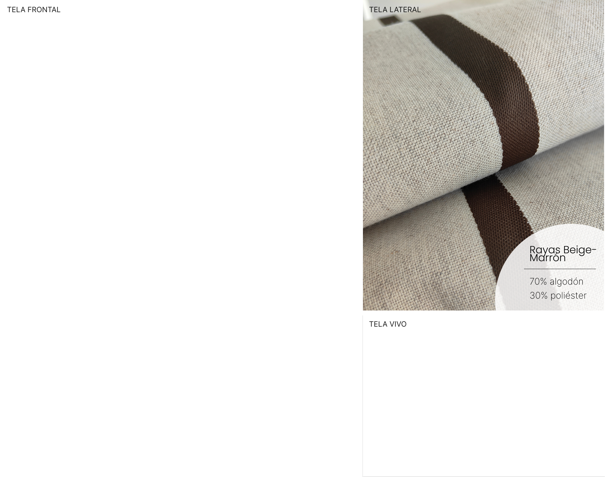 Tela lateral: Rayas Beige-Marrón