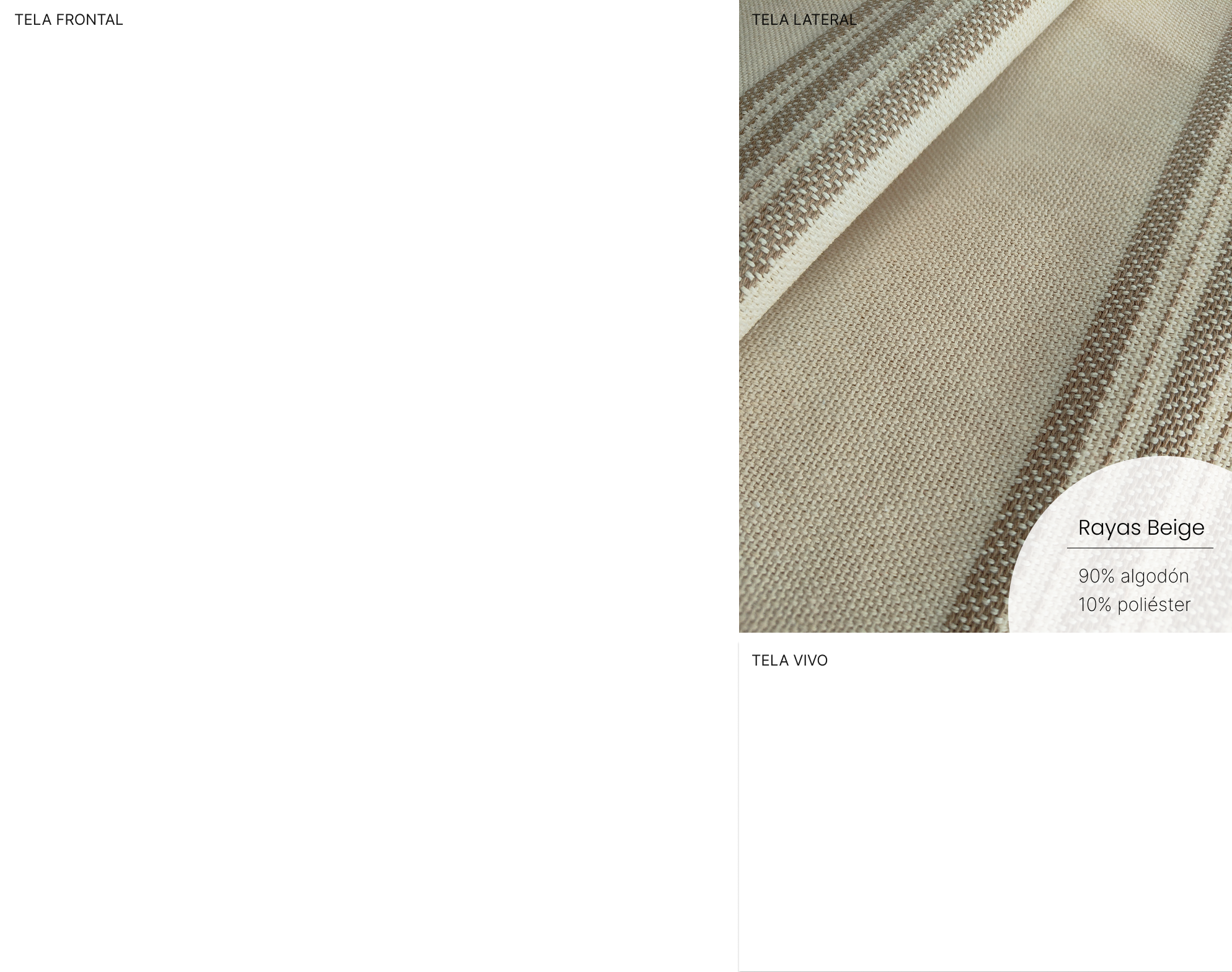 Tela lateral: Rayas Beige