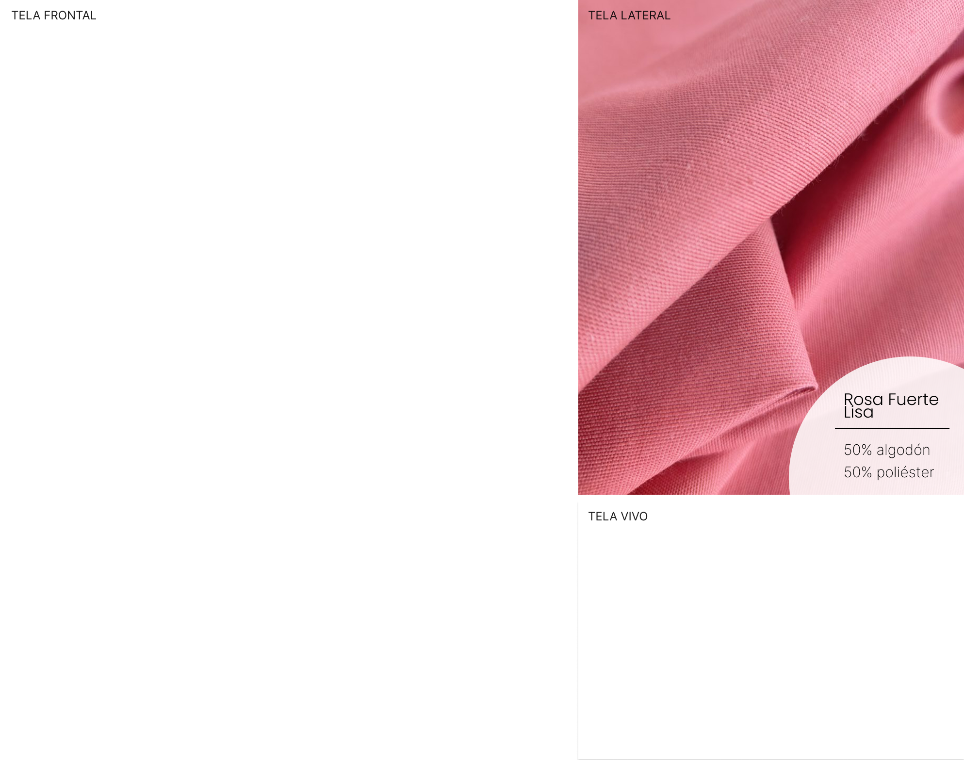 Tela lateral: Rosa Fuerte Lisa