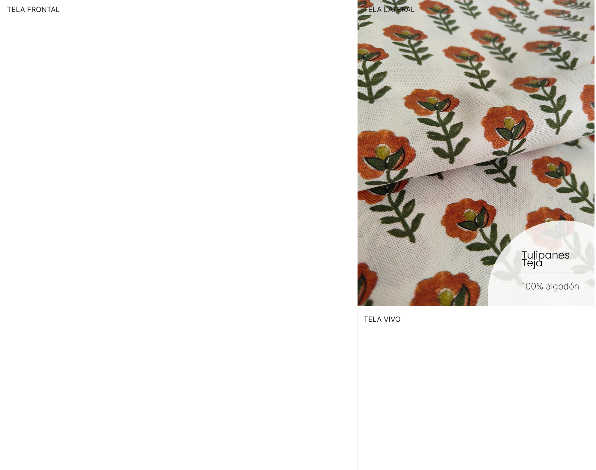 Tela lateral: Tulipanes Teja